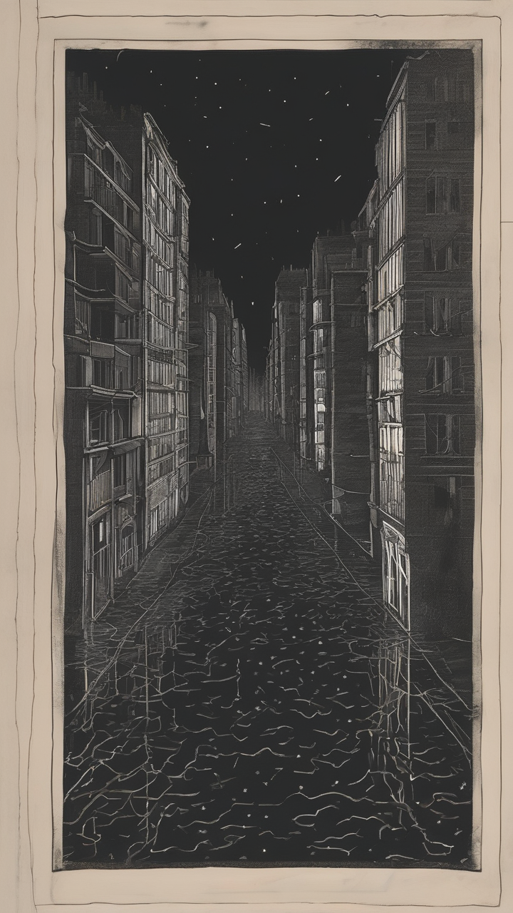 A blackout city — not a single light