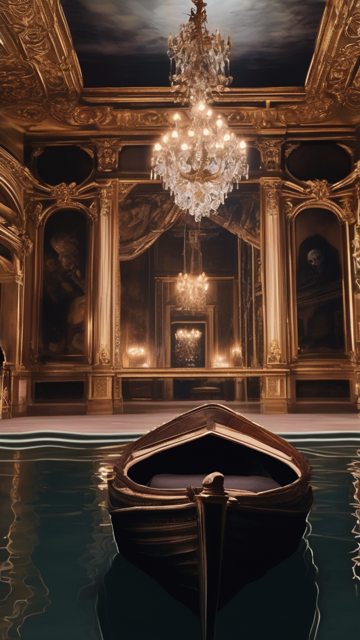 The Phantom of the Opera aesthetic — underground lake