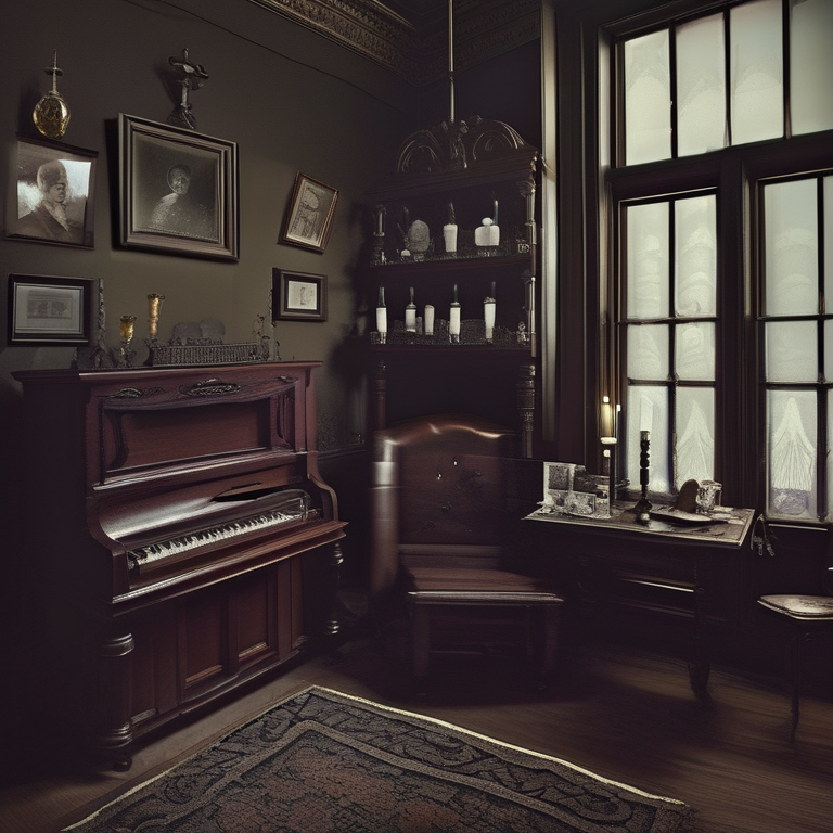 Victorian-era mortician's parlor