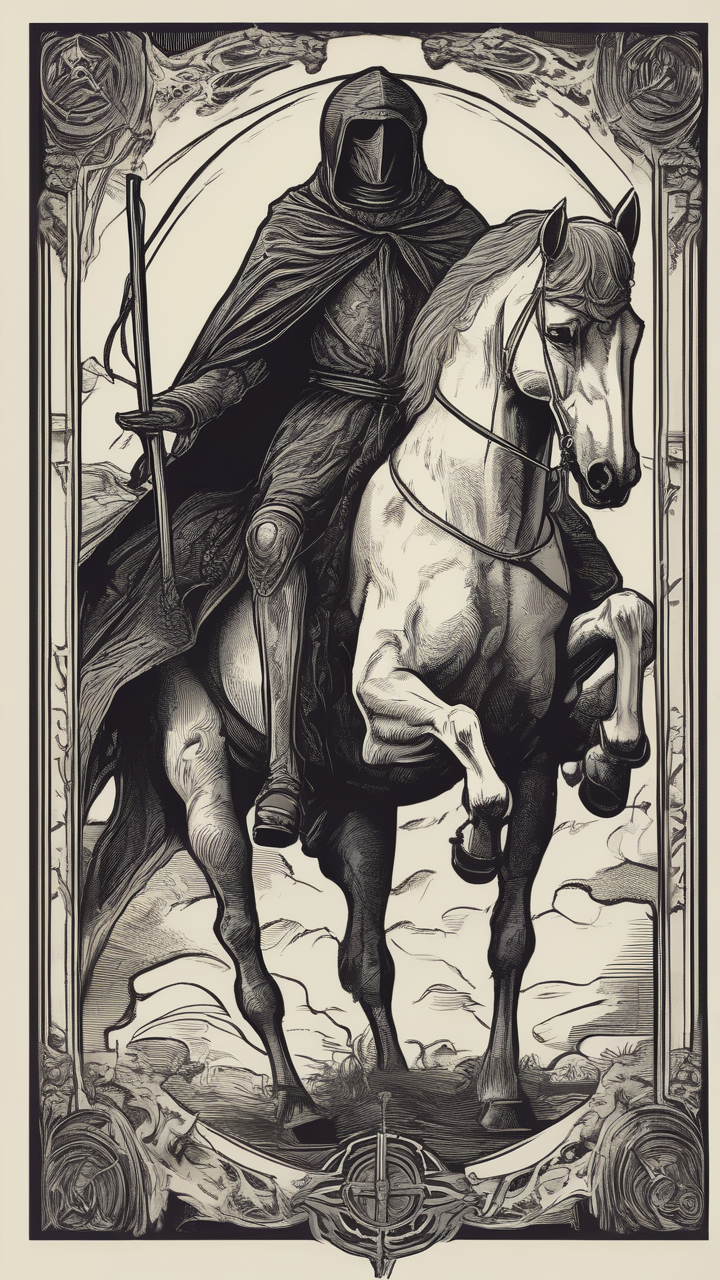 Dark tarot aesthetics — Death card illustration style