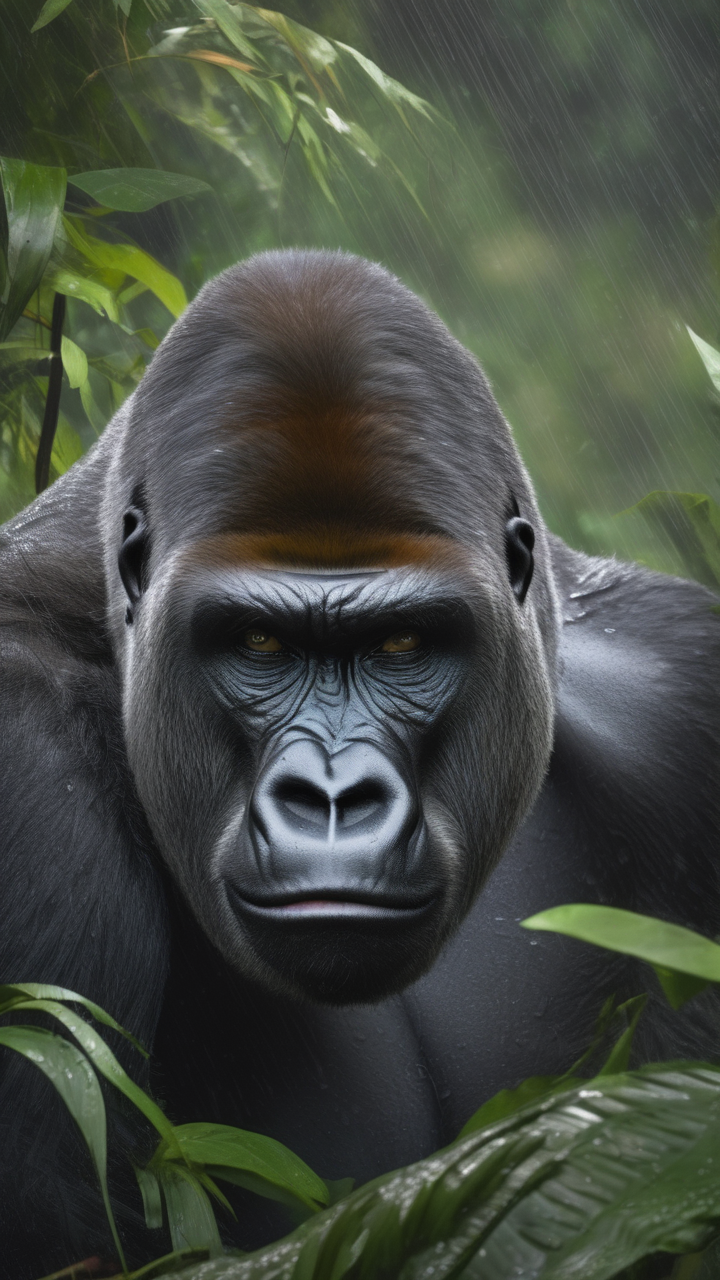 Gorilla silverback portrait