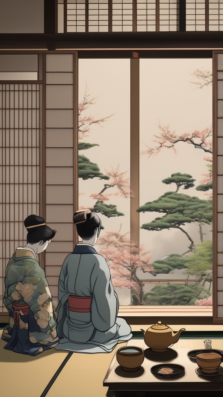 A tea ceremony in a traditional Kyoto machiya house