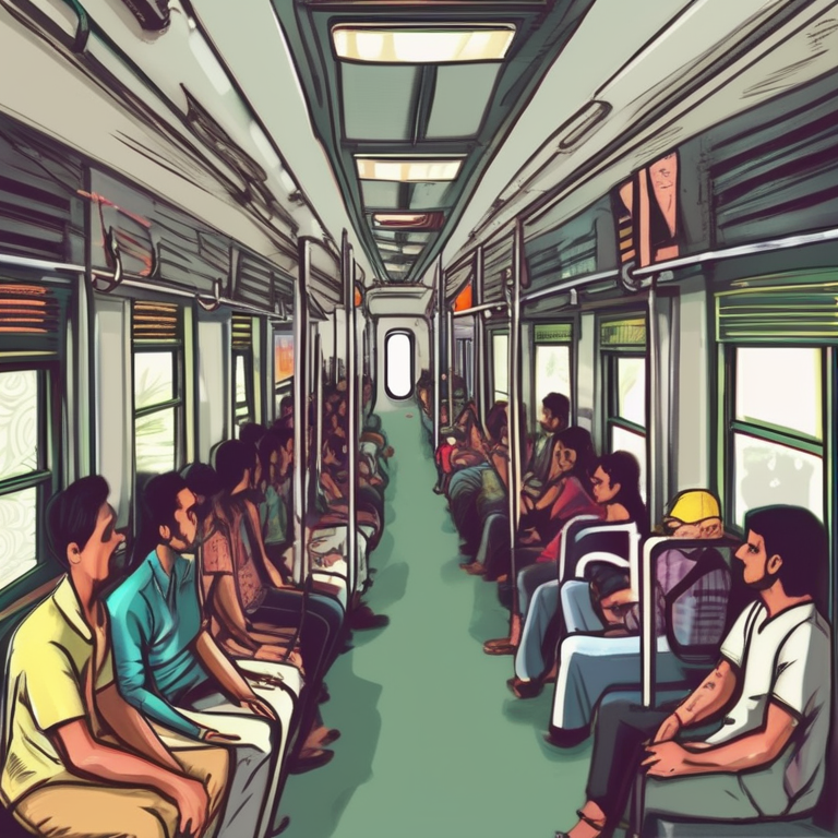 Mumbai local train interior at rush hour