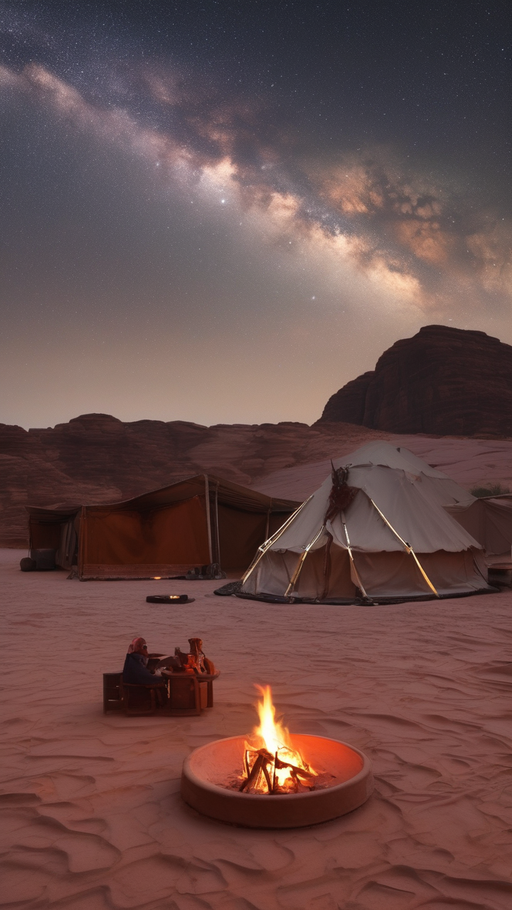 A Bedouin camp in Wadi Rum