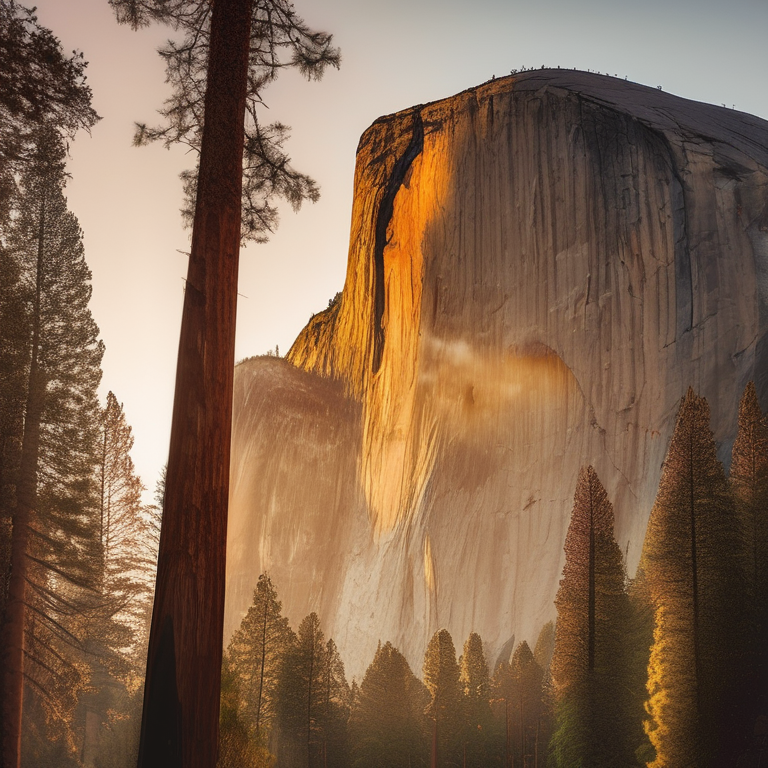 El Capitan in Yosemite at golden hour