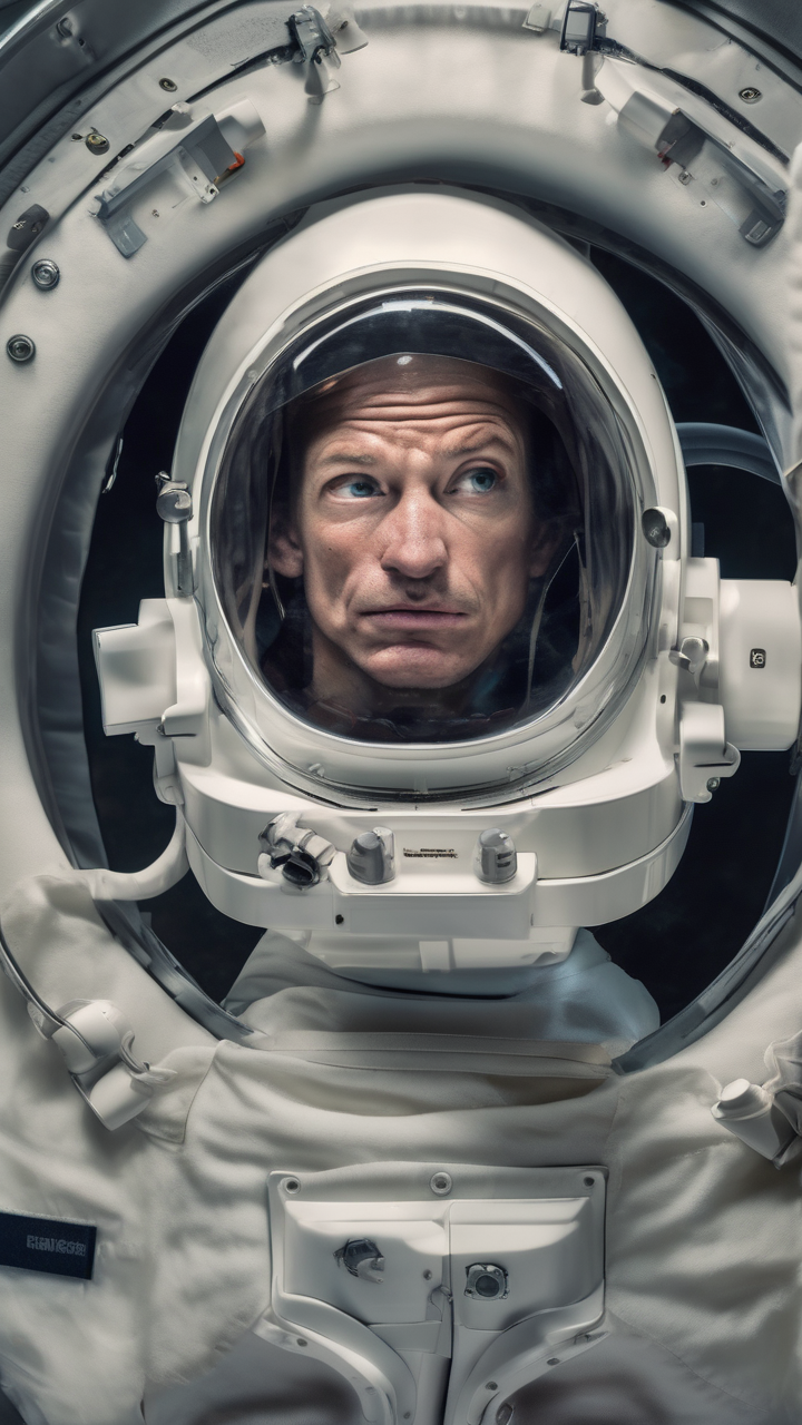 An astronaut in training — centrifuge