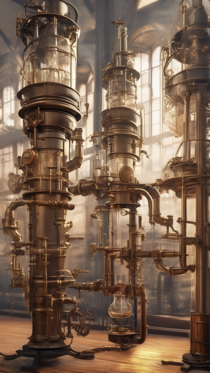 Steampunk alchemy laboratory