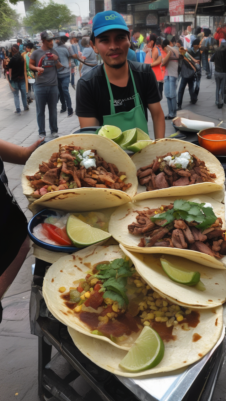 Street tacos in Mexico City — corn tortillas