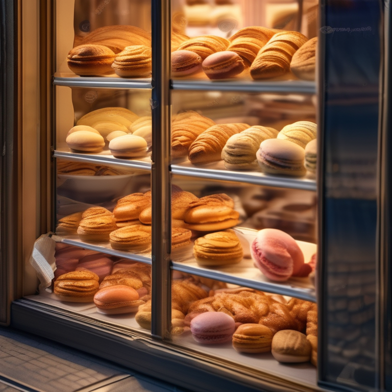 A French patisserie window