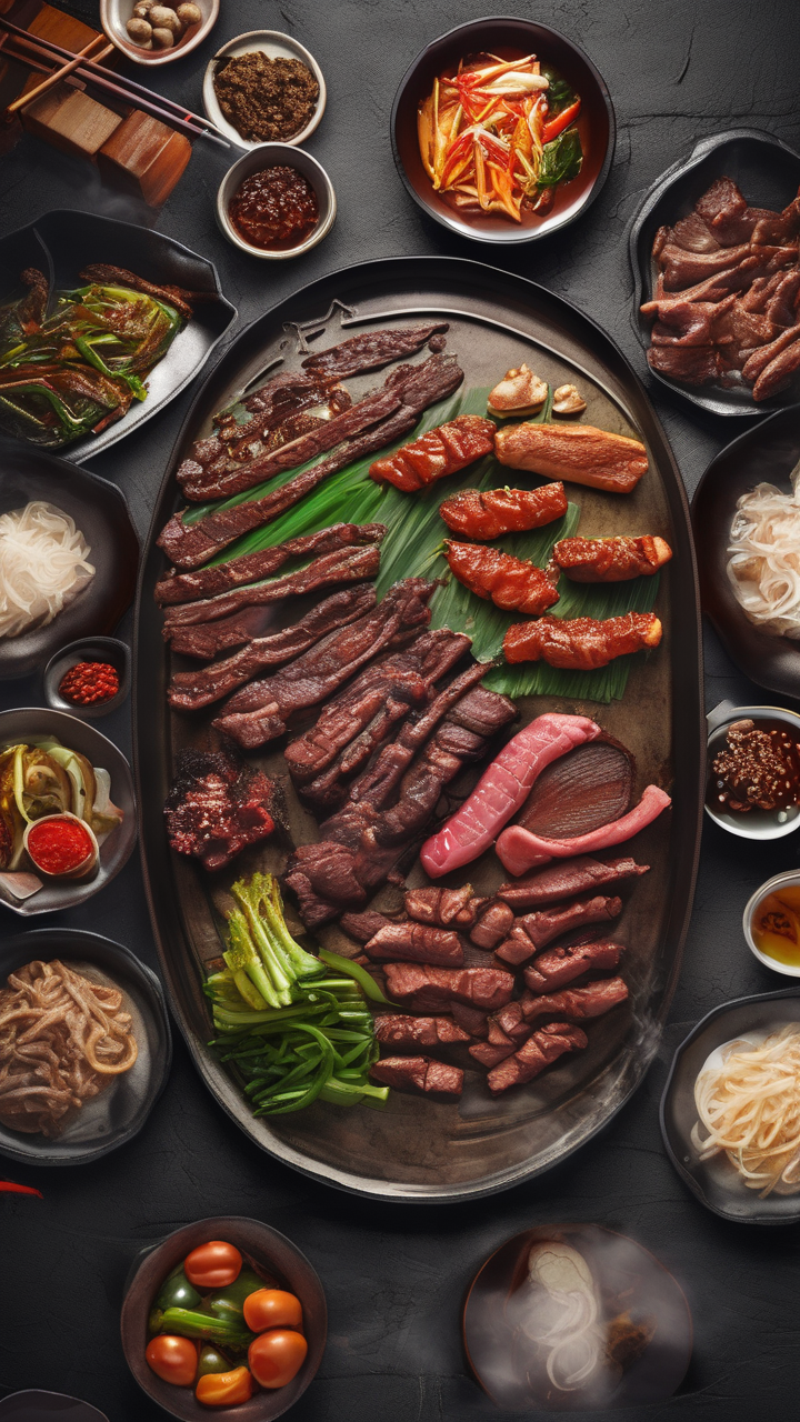 A Korean BBQ table