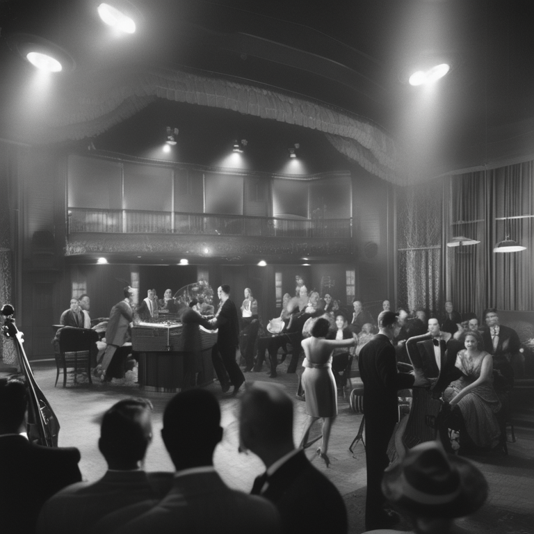 A 1940s jazz club