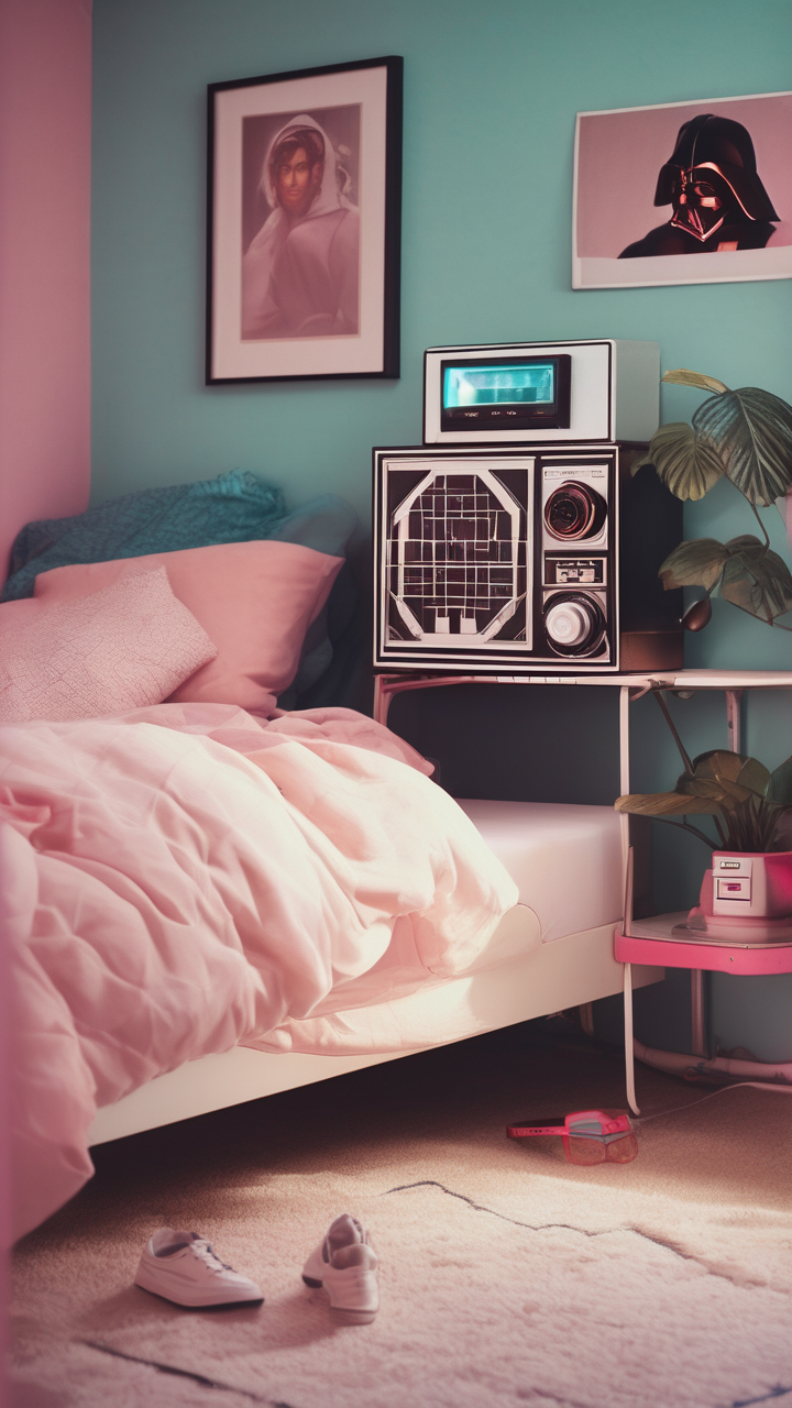 Retro 1980s bedroom — Rubik's cube