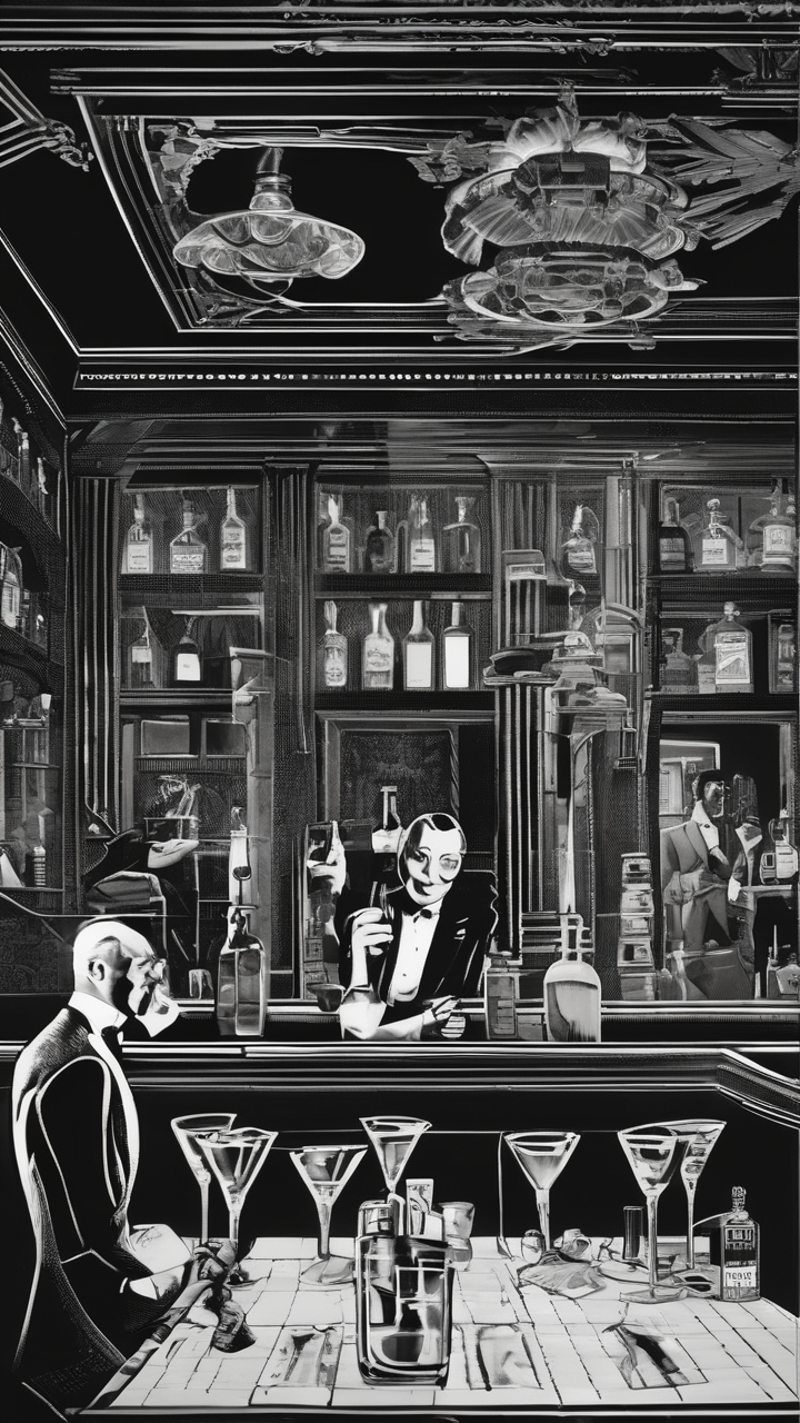 A 1920s speakeasy — a jazz singer