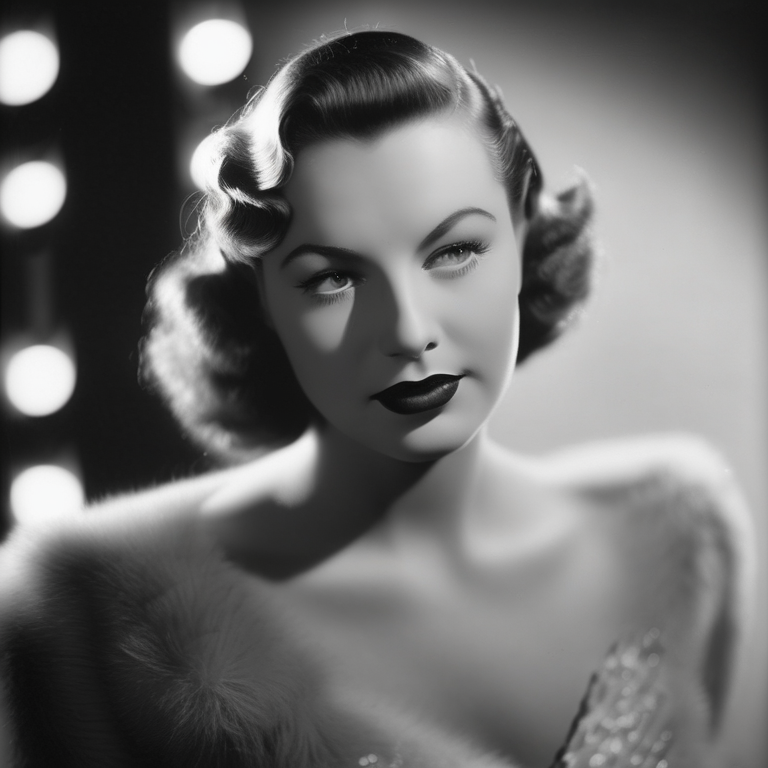 Old Hollywood glamour — a star photographed at the studio in 1940