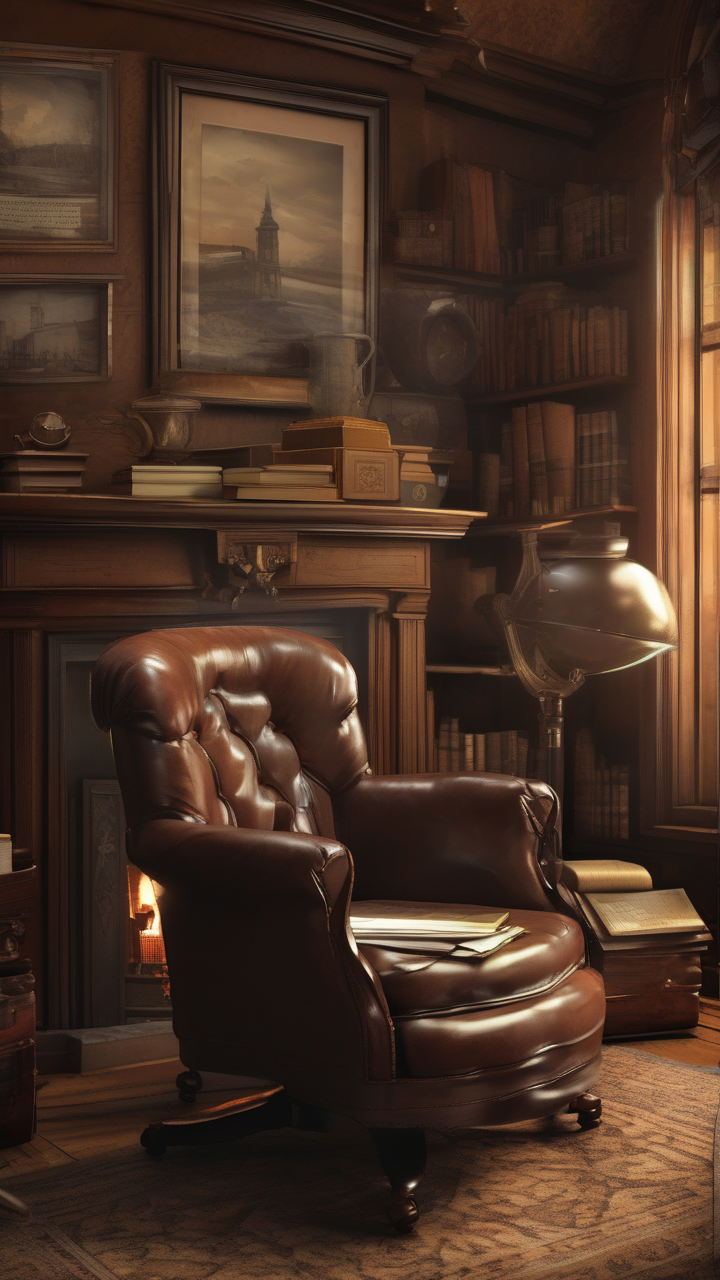 A Victorian gentleman's study — globe