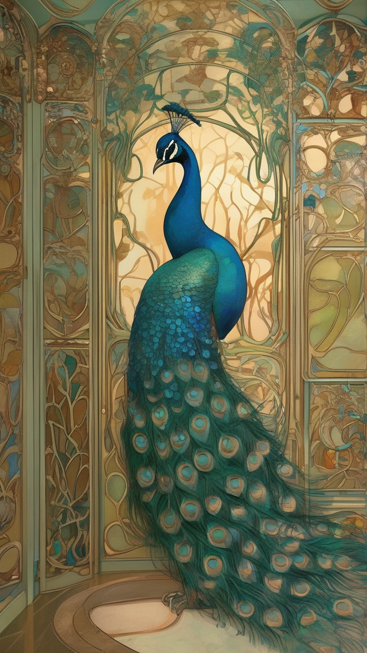 An Art Nouveau interior — sinuous organic forms in every detail