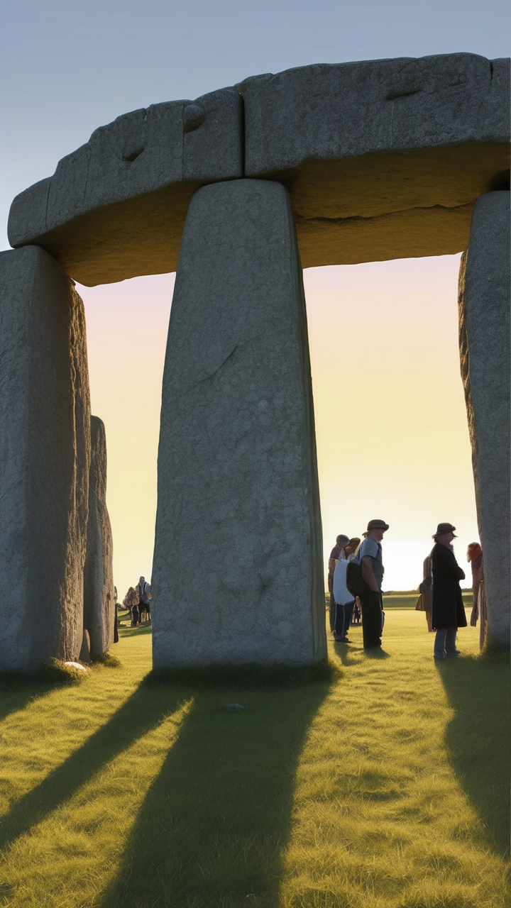 Summer solstice at Stonehenge — sunrise aligning with the heel stone