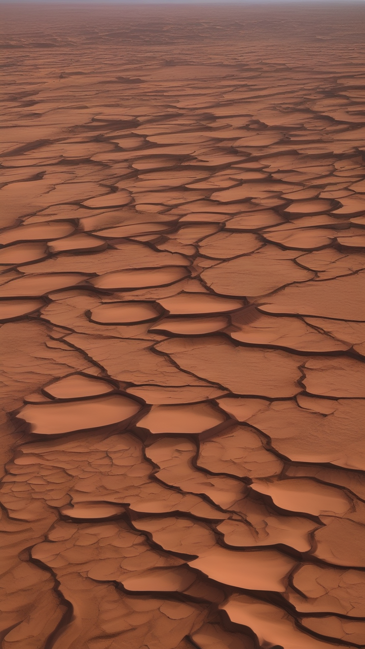 The Sahara in rare rain — red sand getting dark