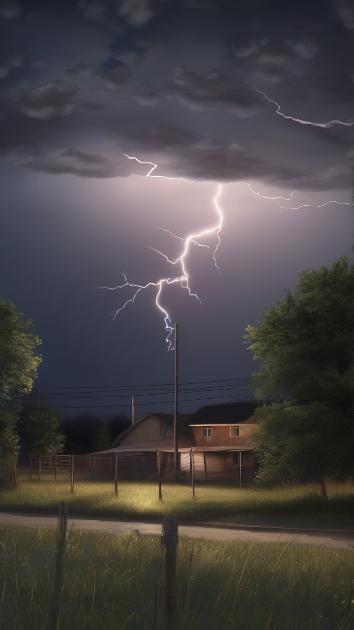 Heat lightning illuminating a summer night sky — sheet lightning in distant clouds