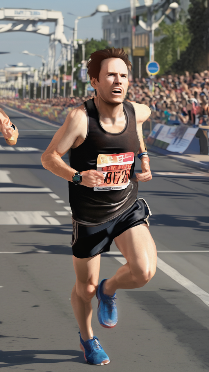 A marathon runner at mile 26