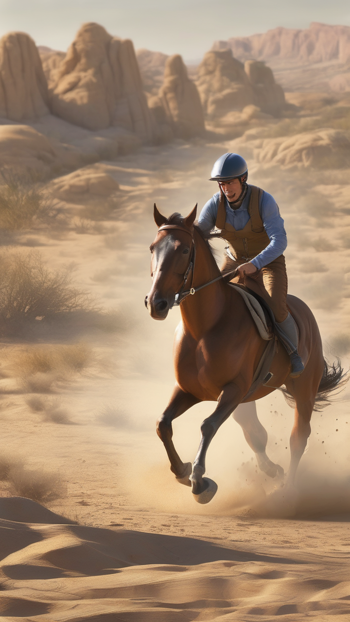 An endurance horse race