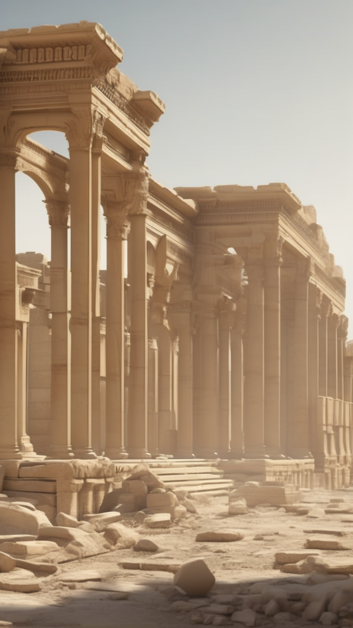 The ancient city of Palmyra Syria before its destruction