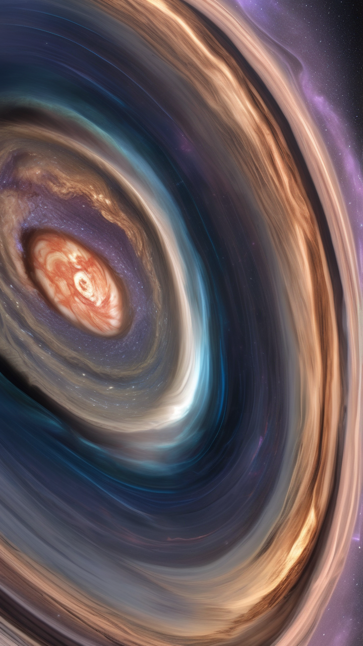 A hyperrealistic view of Jupiter's aurora oval from space