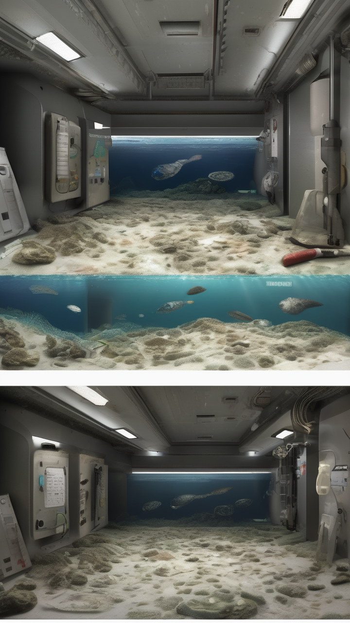 A photorealistic view of the Mariana Trench floor
