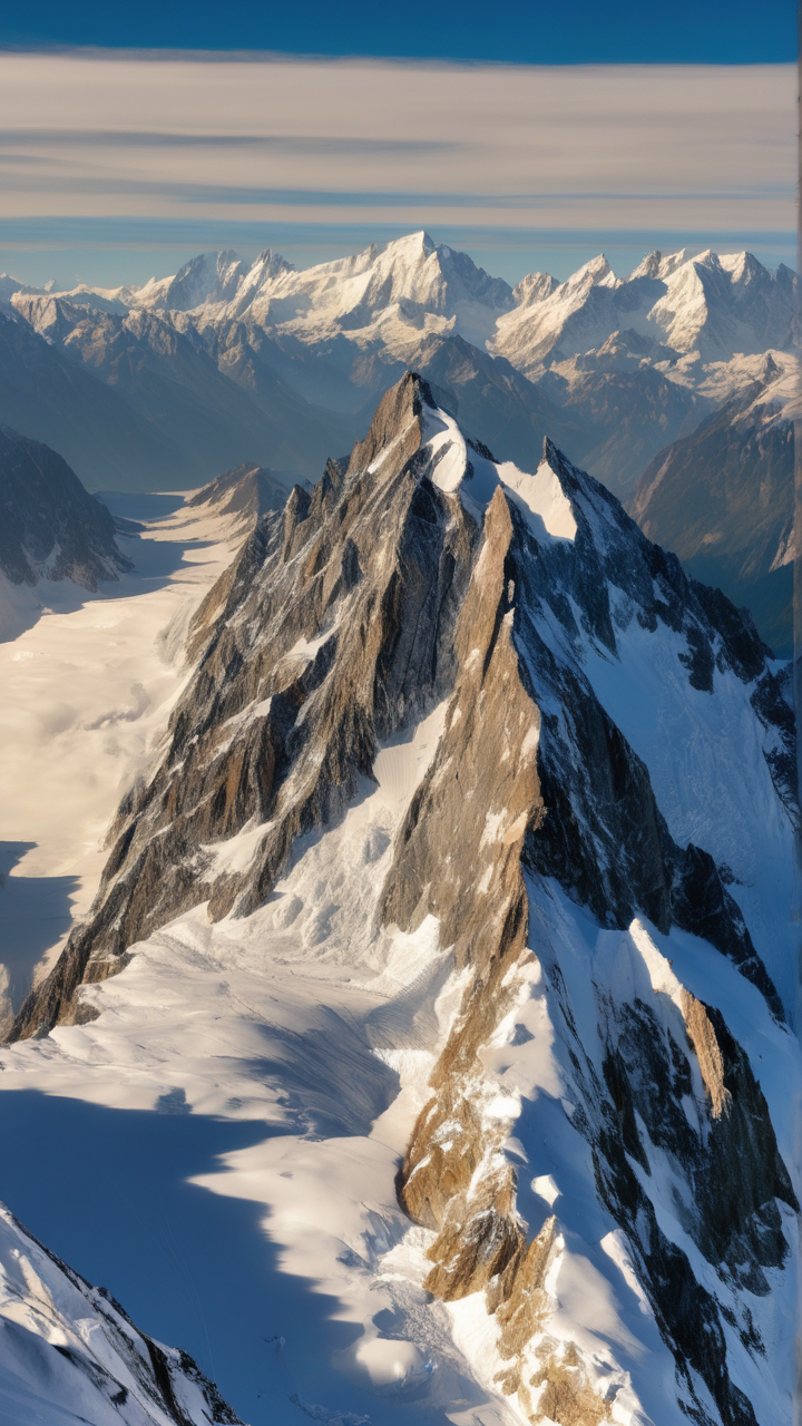 Mont Blanc from the Aiguille du Midi cable car station