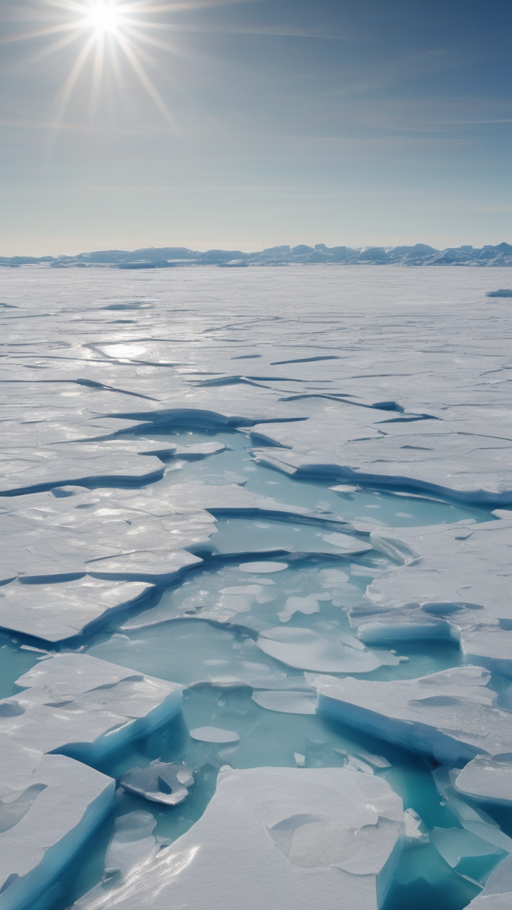 The Greenland ice sheet interior in summer