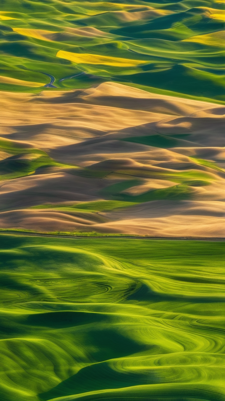 The Palouse hills of Washington State in spring