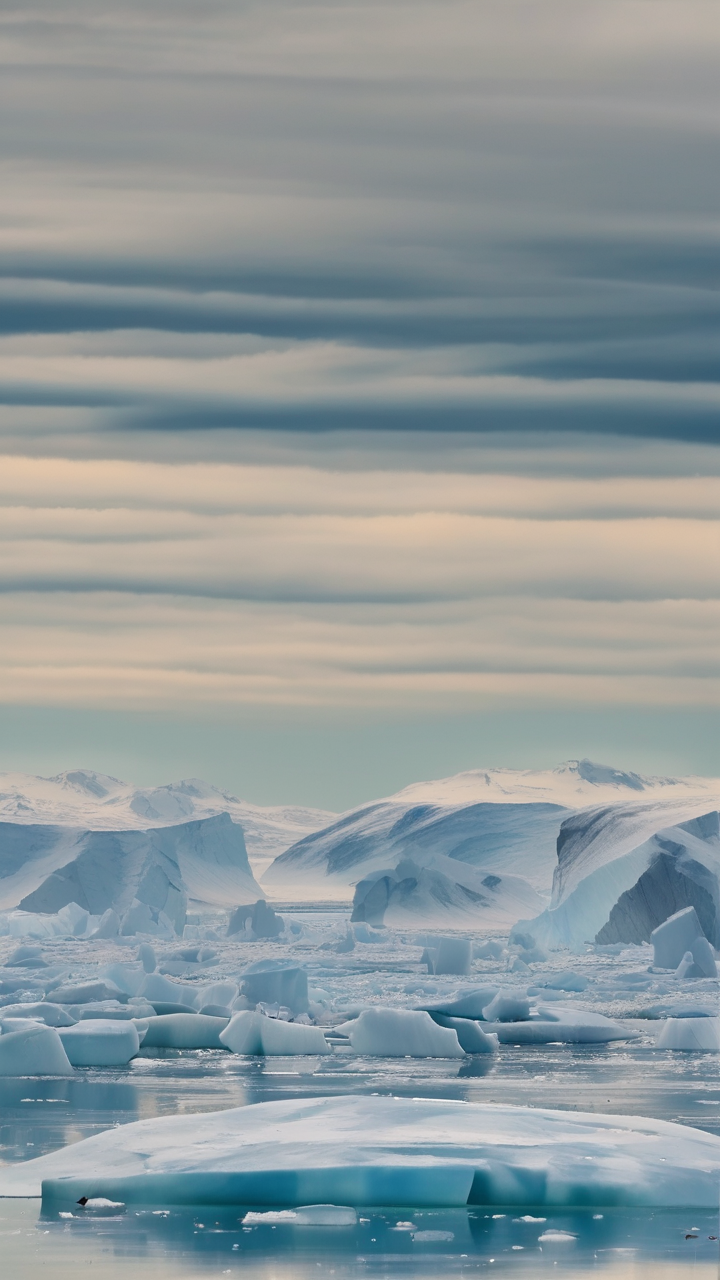 The Fata Morgana mirage on the Arctic sea
