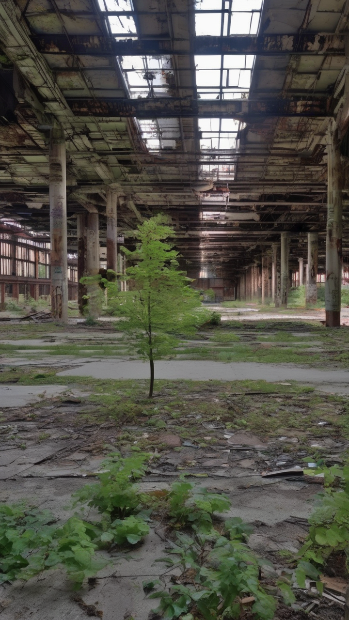 The abandoned Packard automotive plant in Detroit