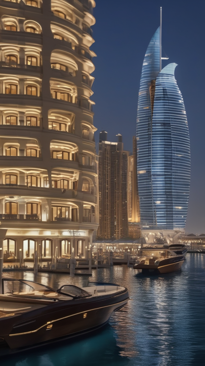 The Pearl Qatar at blue hour