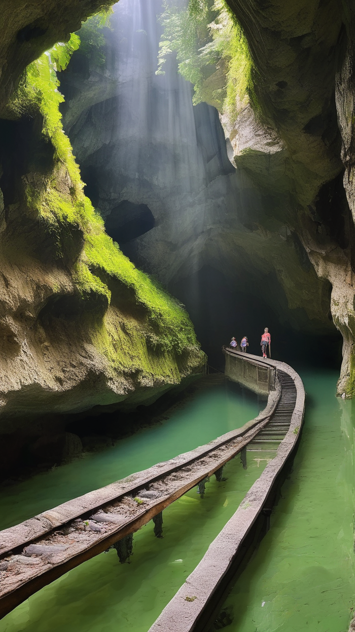 The caves of Postojna in Slovenia