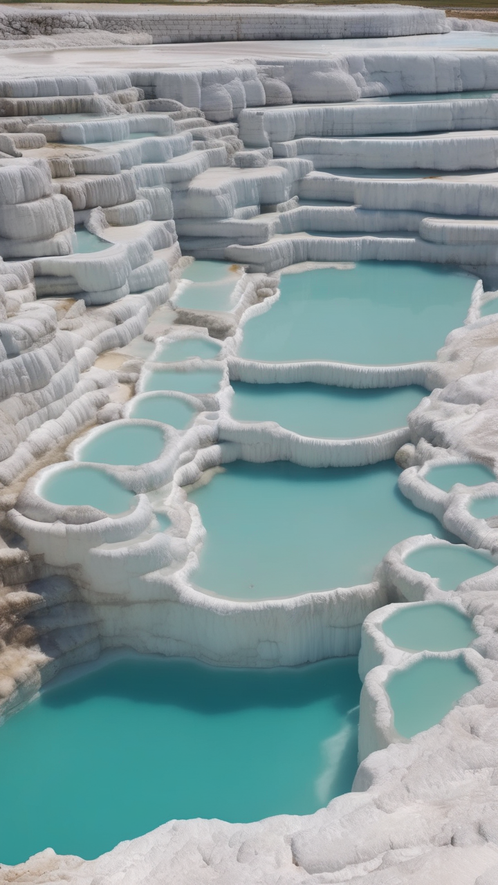The Pamukkale thermal terraces in Turkey