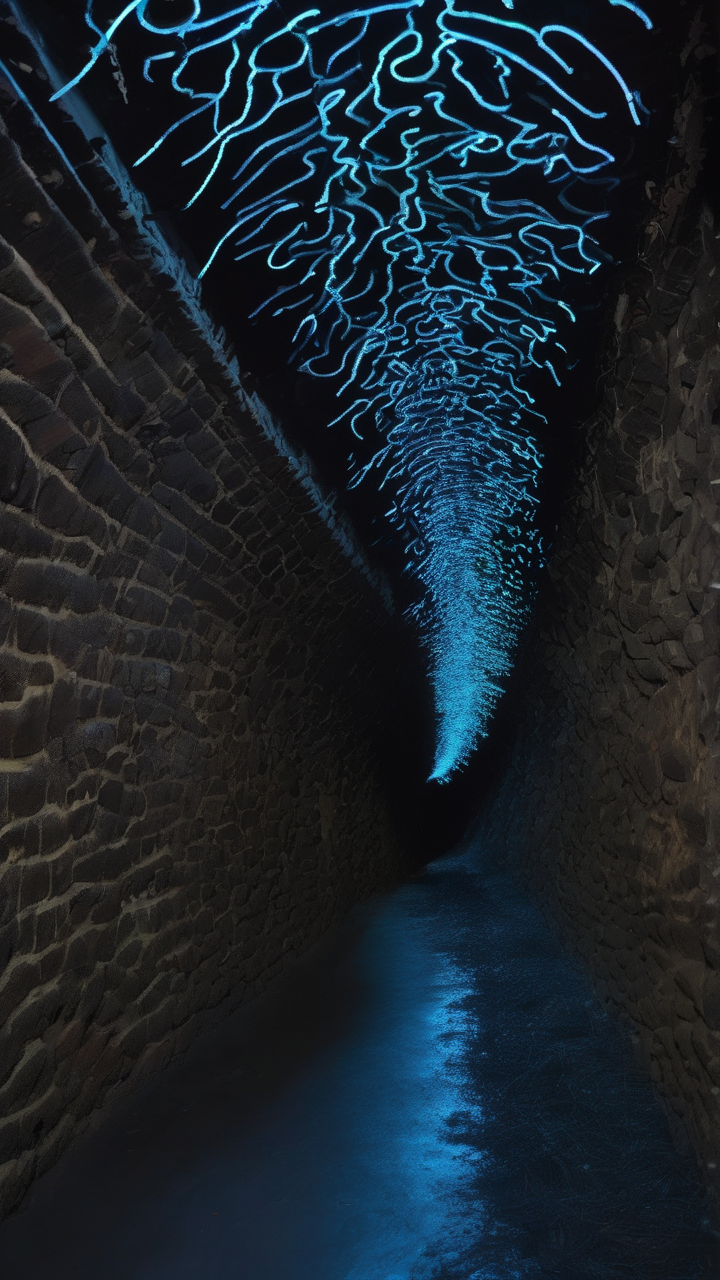 Glowworm tunnel in Newnes Australia