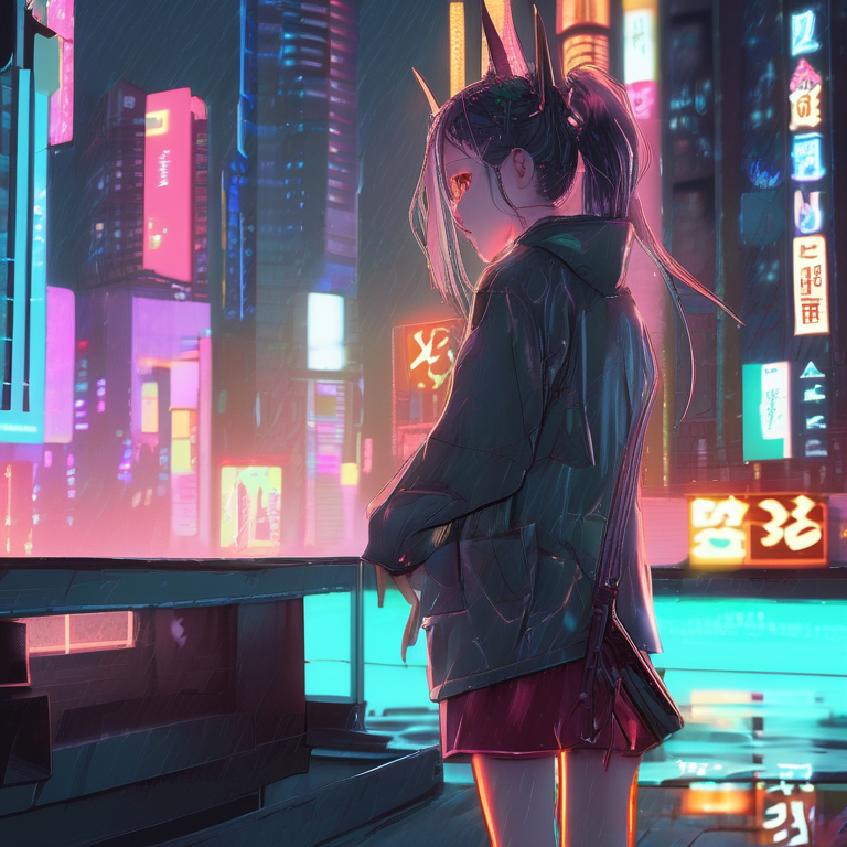 Neon Tokyo Rooftop