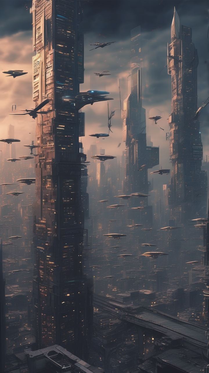 Drone Army Cityscape