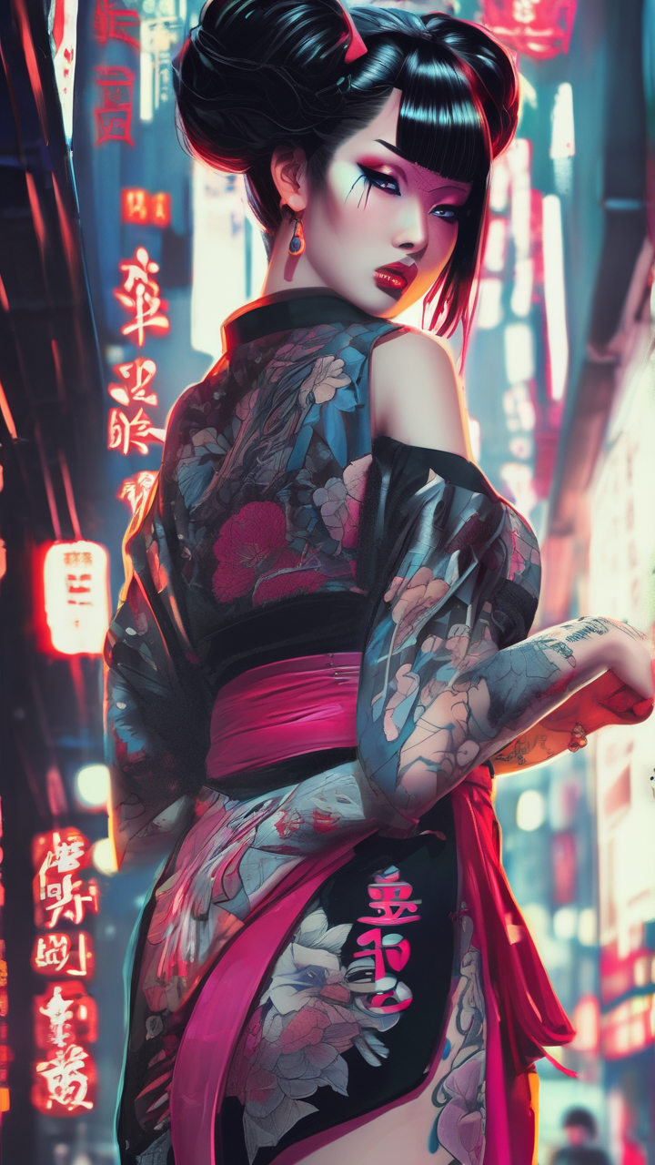 Cyberpunk Geisha