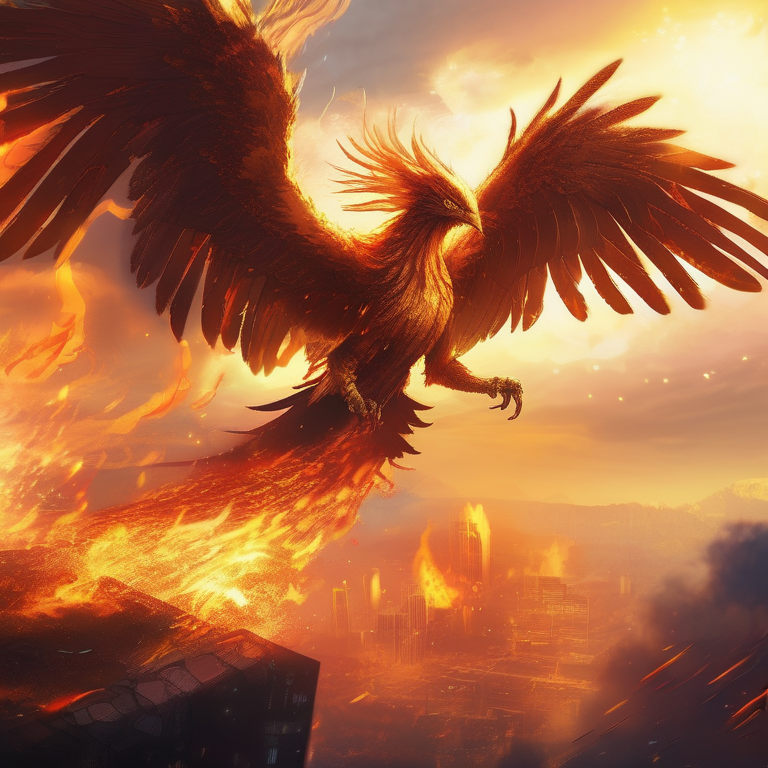 Phoenix Rising from Ashes