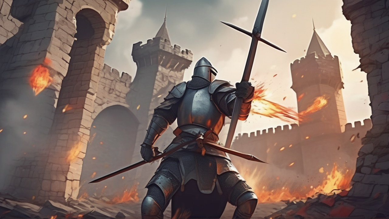 Knight Storming Castle