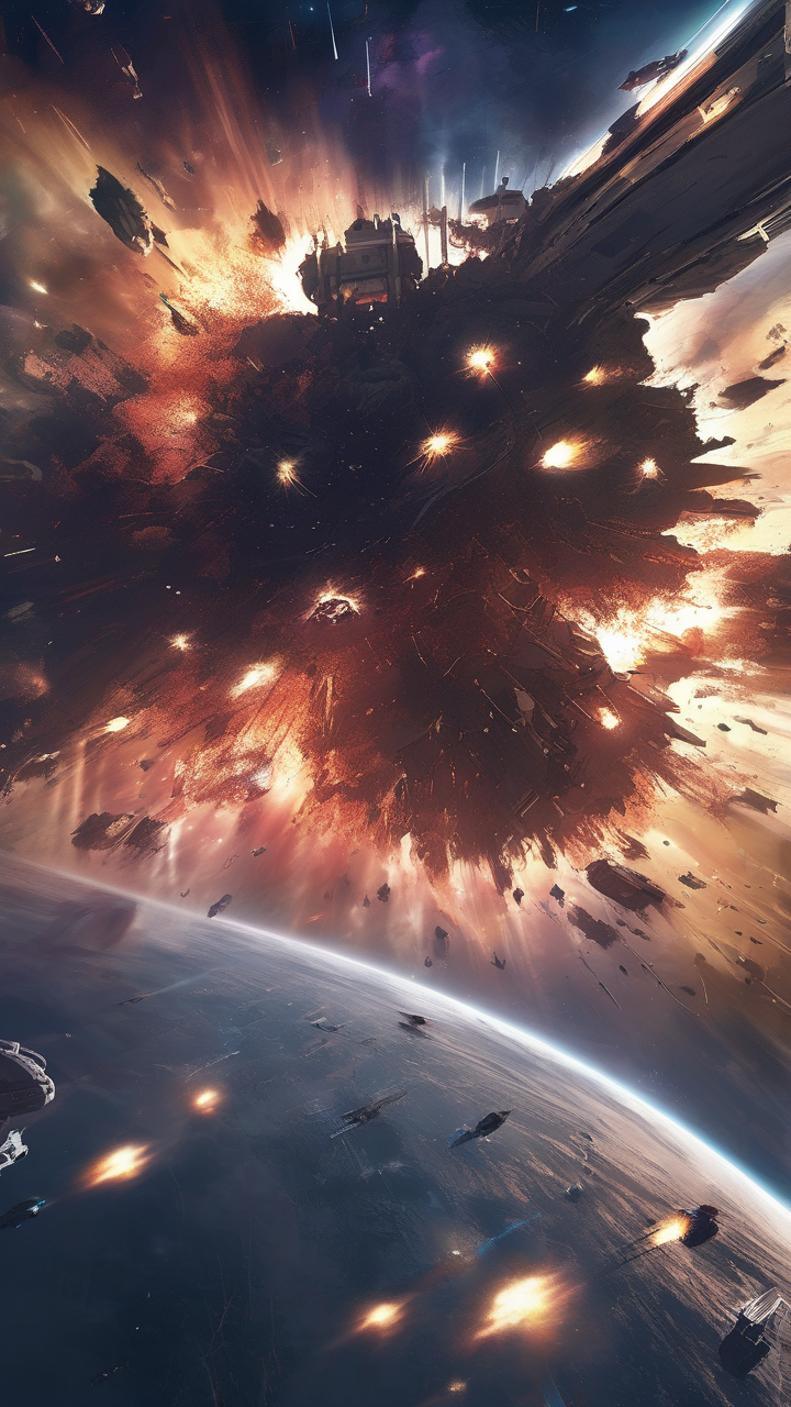 Supernova Explosion Scene