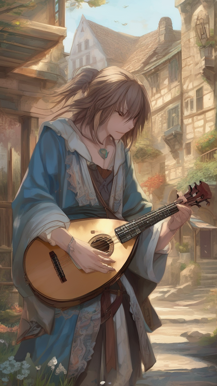 Ancient Bard at Crossroads