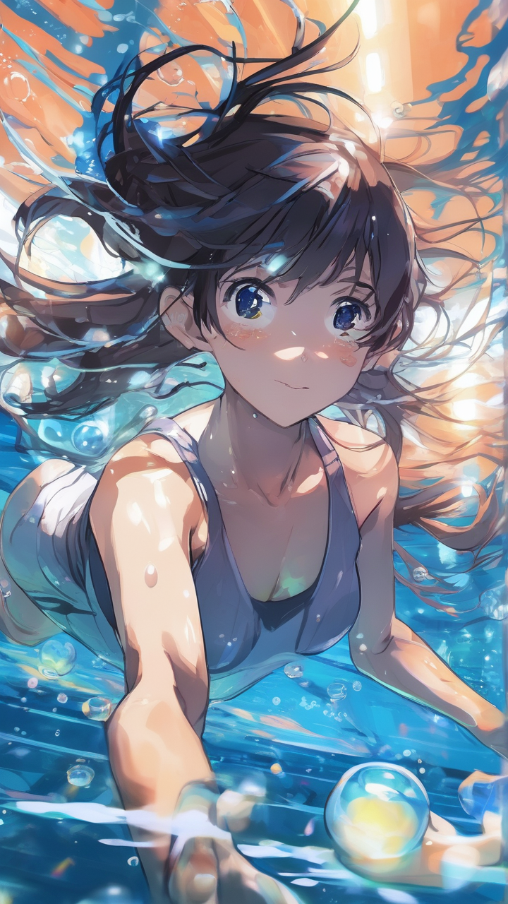 Swimming Race Underwater