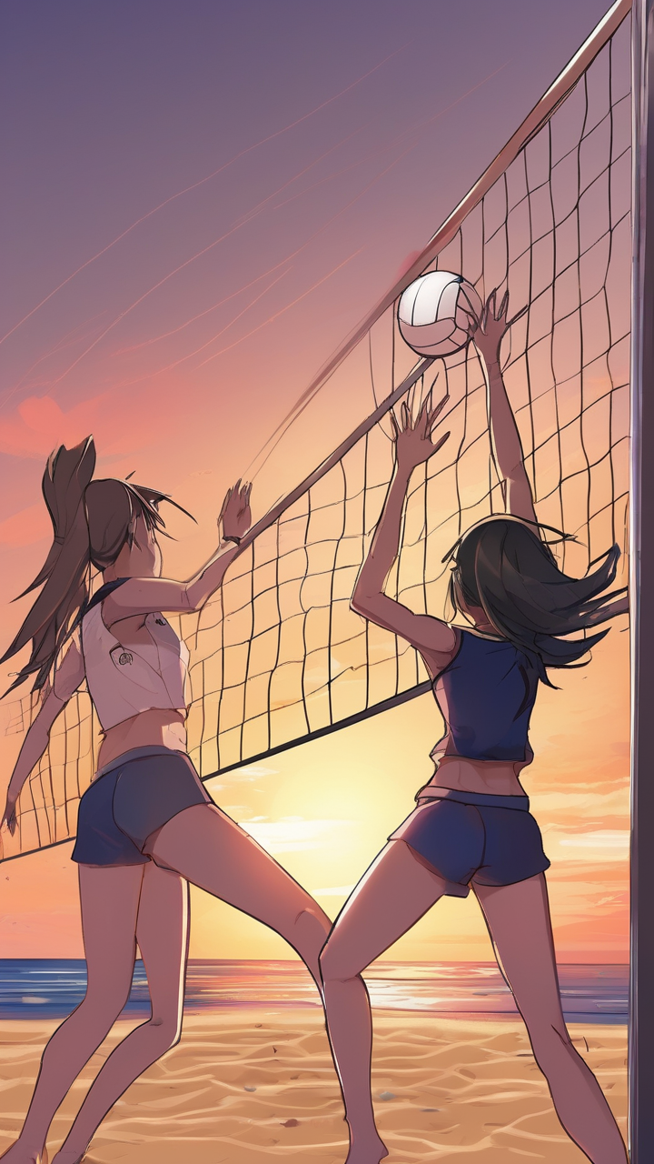Volleyball Court Spike