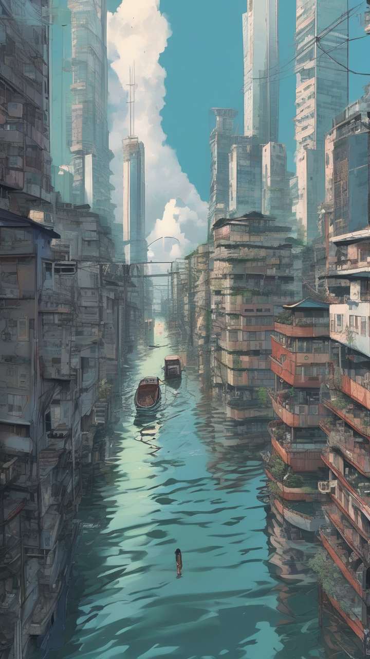 Flooded City Boat Life