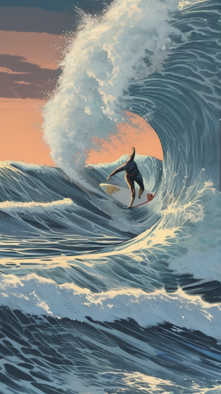 Surfing Monster Wave