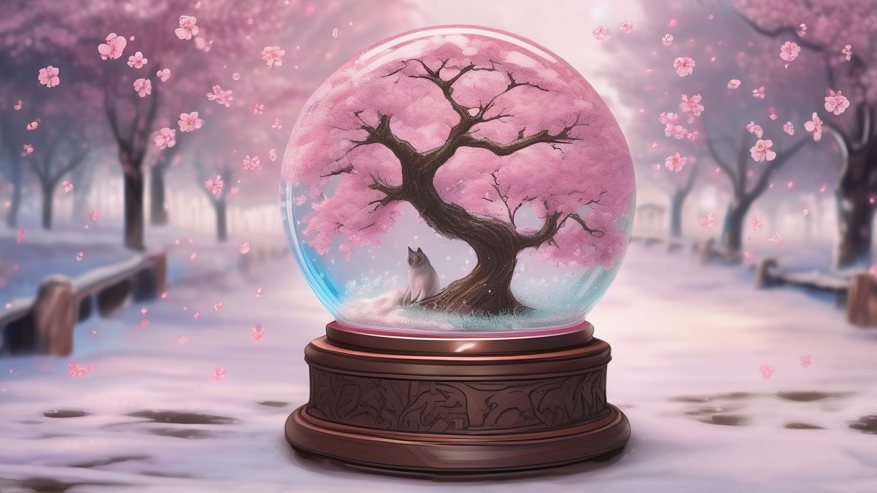 Cherry Blossom Snow Globe