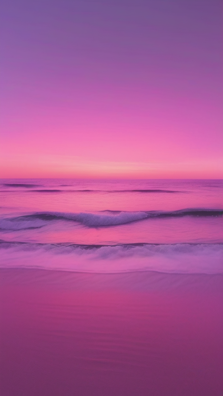 Cotton candy sky beach